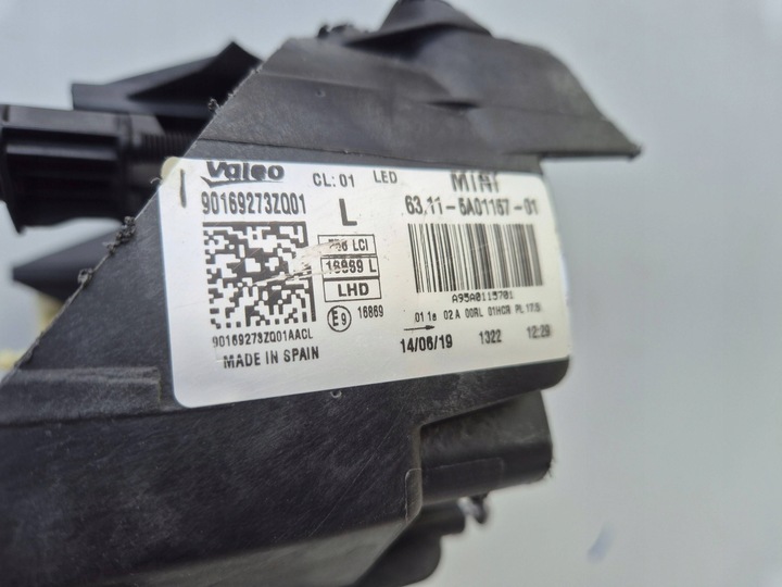 фото №11, Mini f56 рестайлинг стекло лампы передний левый o номер 5a01157