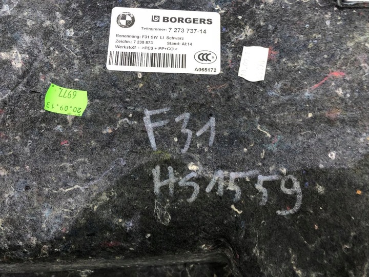 фото №6, Оббивка багажника ліва bmw f31 7273737