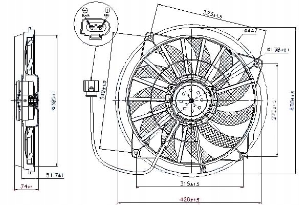 фото №2, Вентилятор радиатор з корпус audi a4 a5 4.2 03