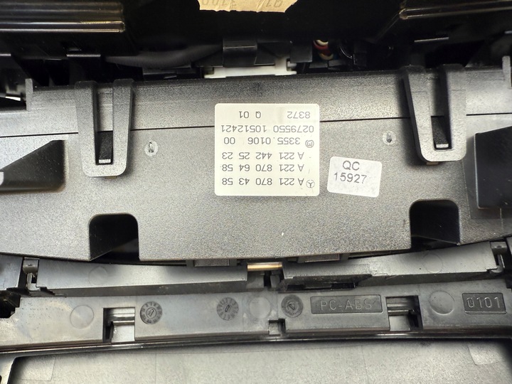 фото №8, Панель dekor середній консолі mercedes cl w216 дерево laminowane