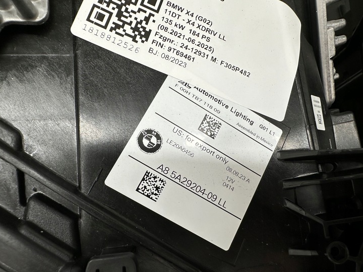 фото №14, Bmw x3 g01 x4 g02 lci перед бампер капот led крила pas радіатор a300