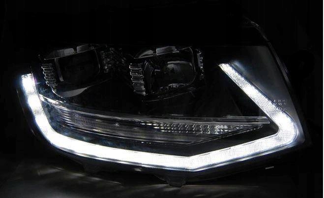 фото №16, Лампы передние фары перед vw t6 led чёрный диодные дневные