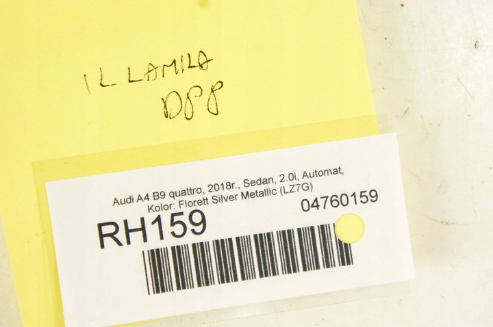 фото №6, Rh159 audi a4 b9 ручка двері правий перед florent срібний металік lz7g