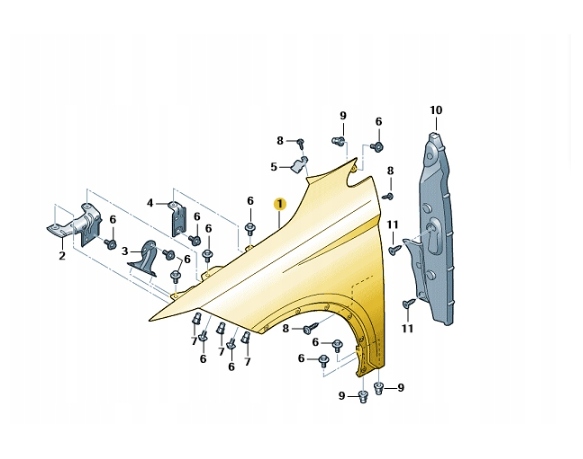 фото №1, Крыло правый переднее перед seat ibiza v 2017- 6f9821106b
