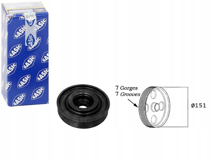 фото №1, Колесо ременное вала sasic 8200523072 80001093 8000434