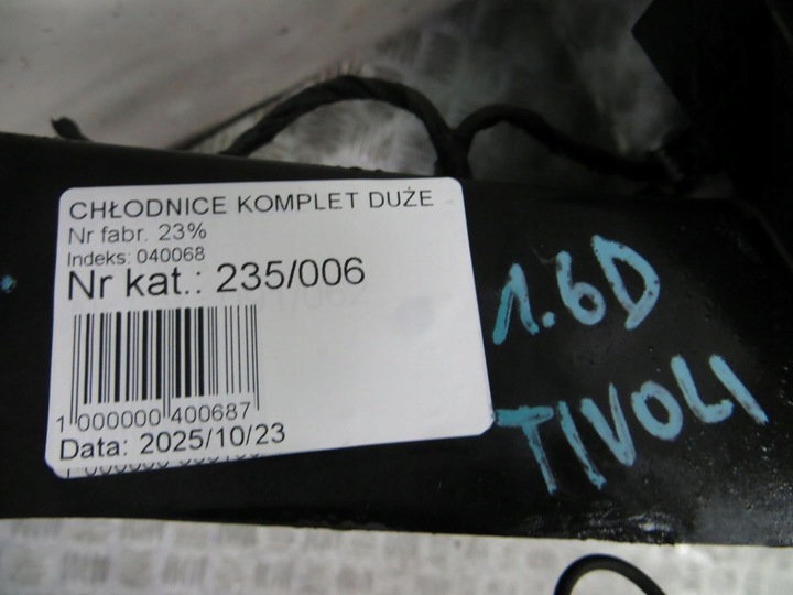 фото №12, Ssangyong tivoli 1.6d pas переднее радиатор kpl 14-