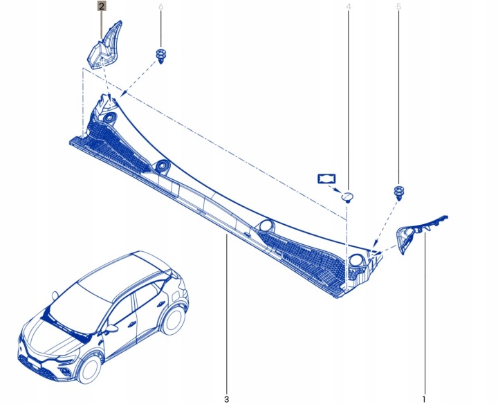 фото №13, Уголок жабо правое renault symbioz captur ii рестайлинг 668627223r