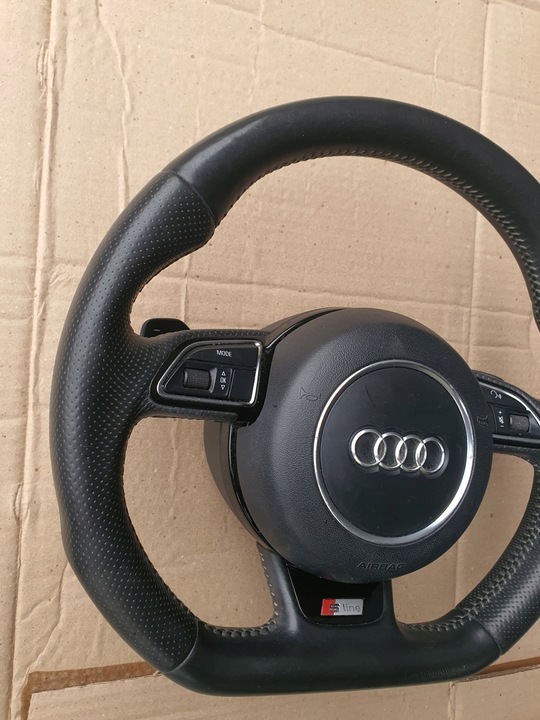 фото №5, Audi a4 b8 a5 рестайлинг руль стёганая кожа мульти tip s-line 8k0419091cp