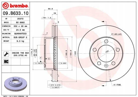 фото №2, Диск гальмівна vauxhall movano mk ii b 2.3 2010