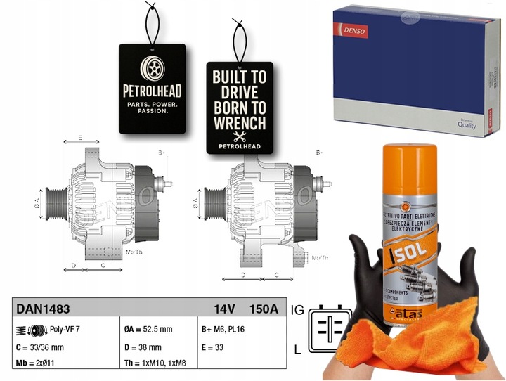 фото №1, Генератор lexus gs is iii toyota модель x ii 2.5 3.5 #petrolhead pro+ kit4