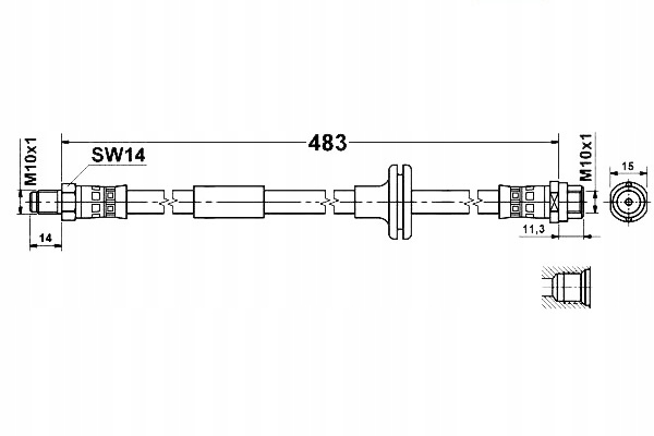 фото №2, Шланг гальмівний ate 2024200148 bah0028 172552b 1