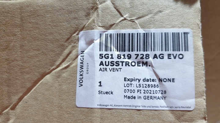 фото №8, Рамка навігації решітка повітропровід golf vii 5g1819728 5g1819743f оригінал new