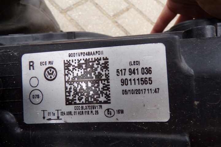 фото №8, Бампер крила перед vw golf sportsvan рестайлінг la3r