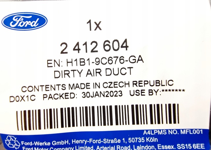 фото №16, Труба воздуховод колено воздуха ford fiesta mk8 1.1