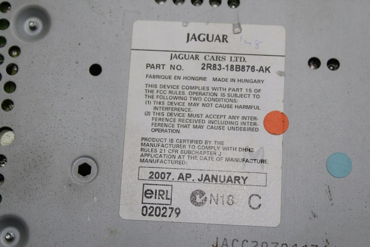фото №8, Панель блок керування радіо jaguar s-type fl