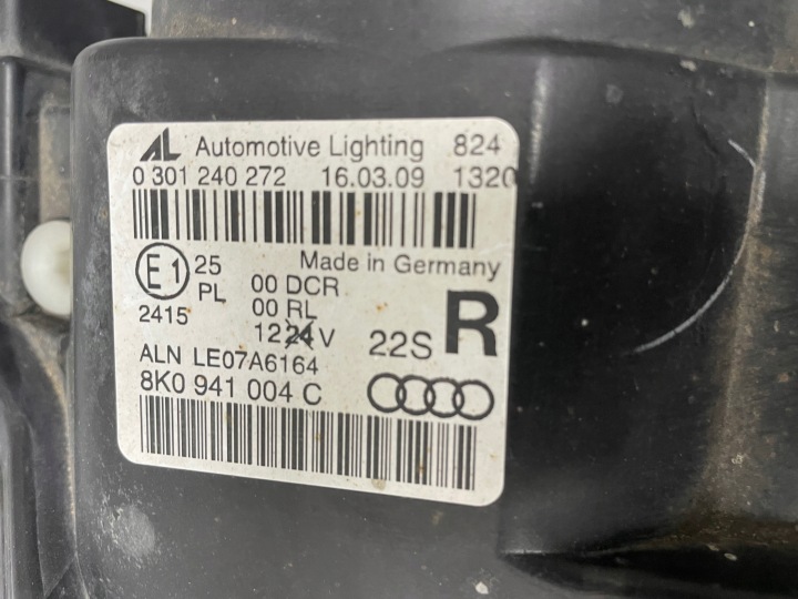 фото №9, Фара правая передняя audi a4 8k ксенон некорректируемый правое перед