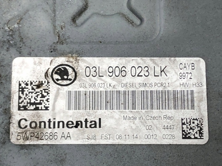 фото №12, Комплект стартовий блок керування  skoda rapid 5ja920800c 03l906023lk 1.6 90km