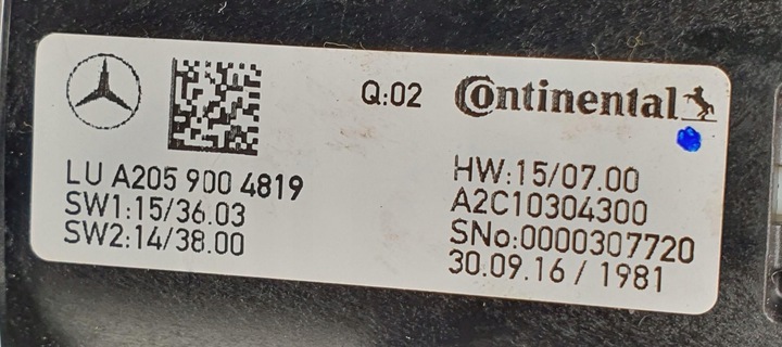 фото №8, Панель контролер команда mercedes glc w253