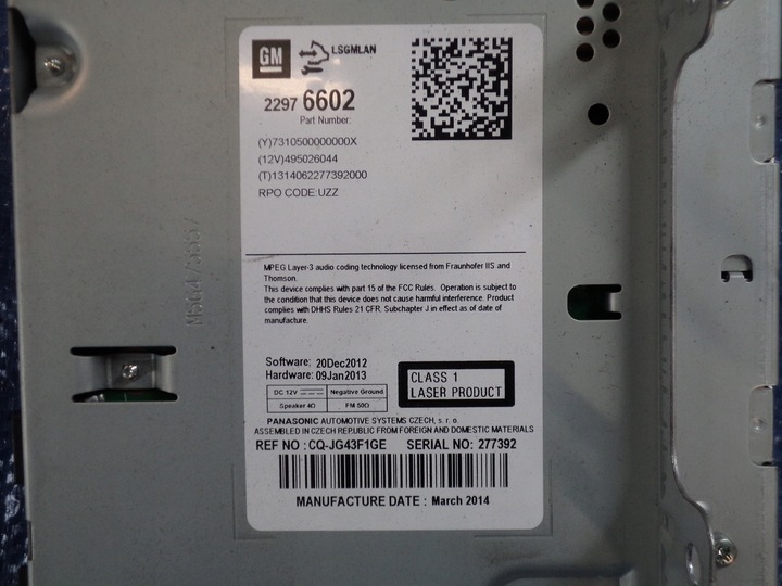 фото №7, Запчастини | astra j zafira c радіо cd 400 plus 22976602