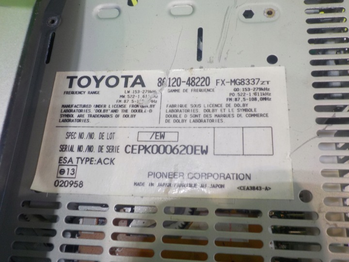 фото №5, Lexus rx300 ii 3.0 b 03r 5d магнитола cd 86120-48220