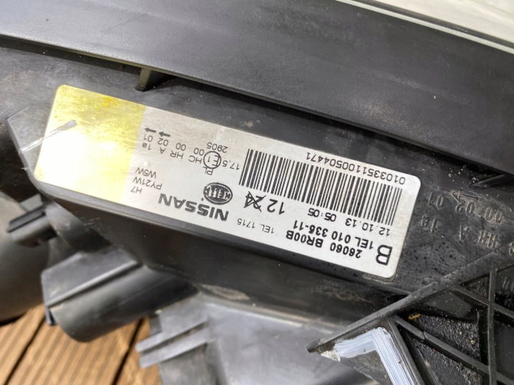 фото №14, Nissan qashqai j10 рестайлинг 10-13 фара передняя левая линза 26060br00b eu