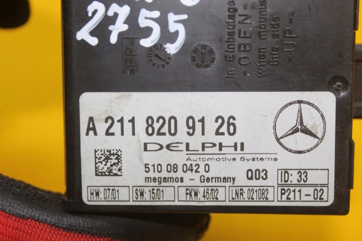 фото №5, Блок управления  модуль сигнализации mercedes w209 w203 clk a2118209126