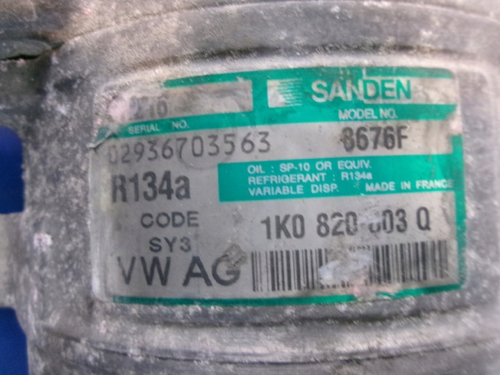 фото №6, Skoda octavia ii 1.9tdi компресор кондиціонера 1k0820803q sanden 9676f
