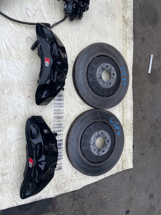 фото №1, Audi s8 d5 диски тормоза зажимы перед зад комплект