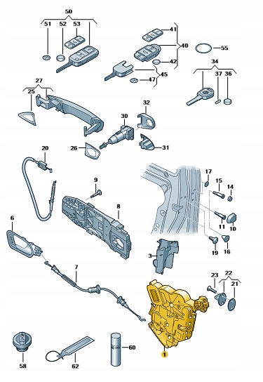 фото №6, Замок двері перед праві skoda fabia ii 1s1837016b