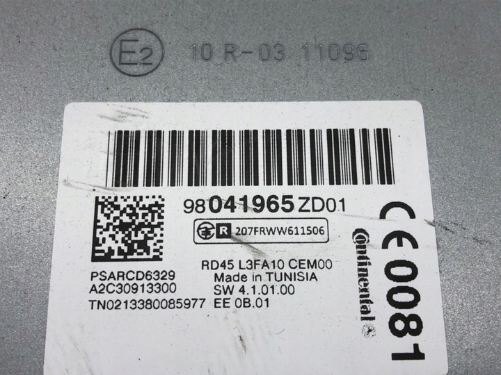 фото №5, Радіо citroen c-elysee 98041965zd01 тюнер