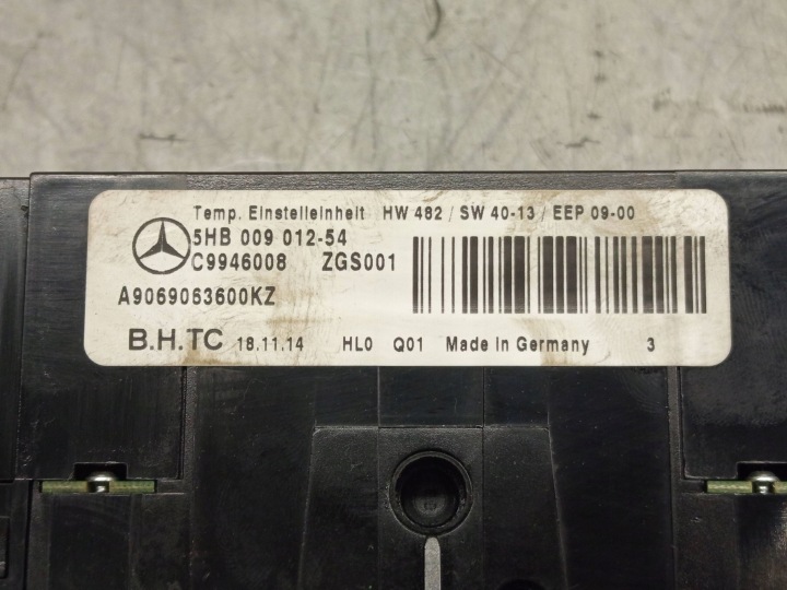 фото №13, Панель климат-контроля mercedes-benz sprinter w906 a9069063600