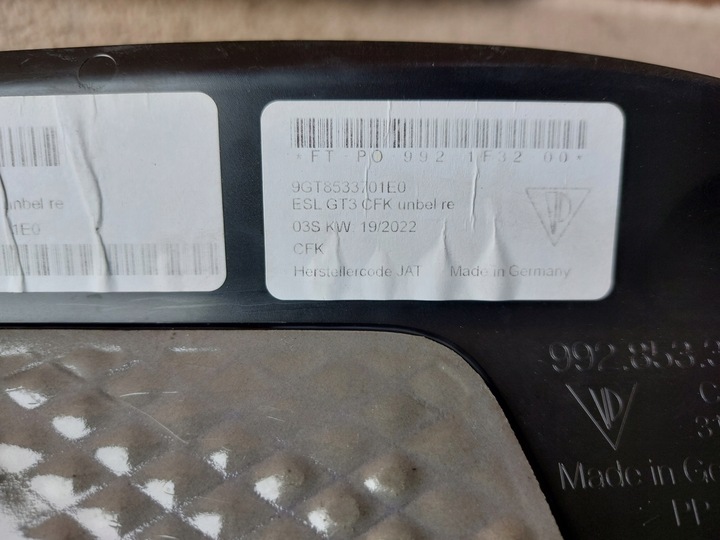 фото №7, Планка накладка пороговая porsche 992 gt3 карбон 22r