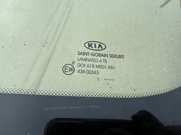фото №9, Kia sportage 3 iii стекло лобовое передняя перед с подогревом оригинальная