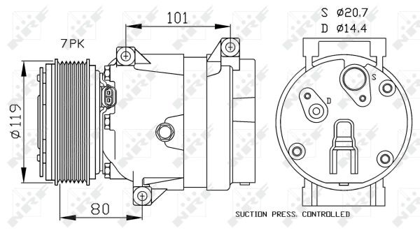 фото №9, Компрессор кондиционера nrf do nissan interstar, primastar; opel movano a,