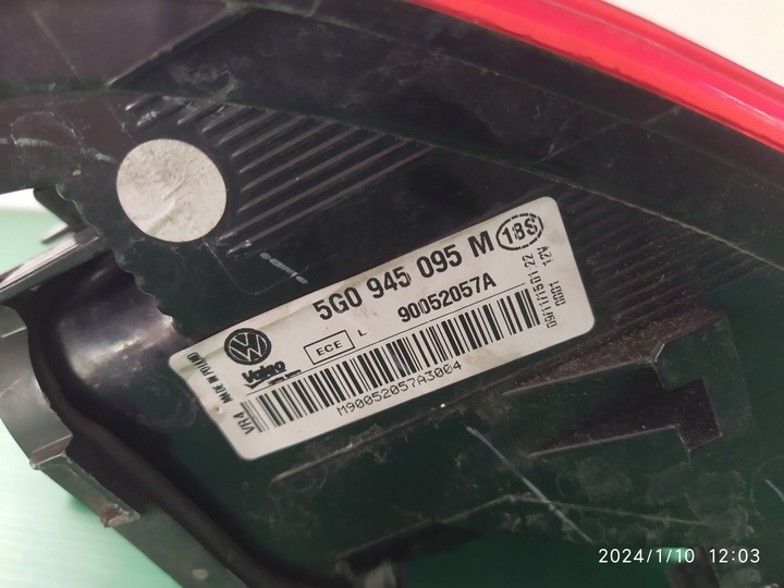 фото №10, Лампа лівий зад задня vw golf vii 7 5g0 hb 5g0945095 оригінал