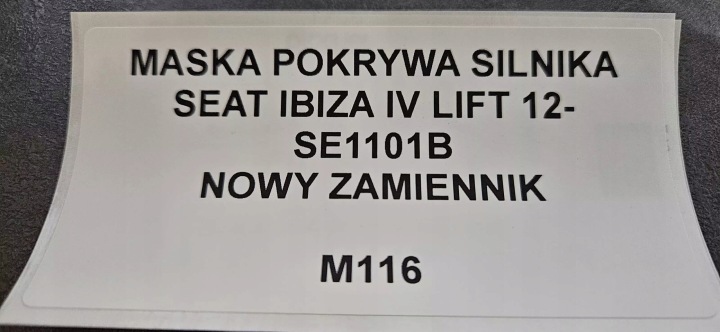 фото №9, Капот кришка двигуна seat ibiza iv рестайлінг 2012- нова