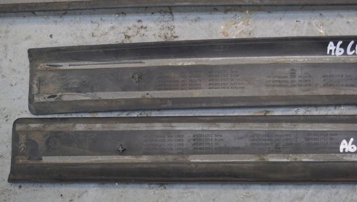 фото №13, Планки накладки порогові audi a6 c6 s-line 4f0853375e комплект p39