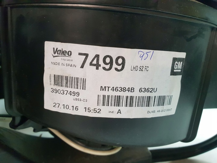 фото №5, Opel mokka x рестайлінг 16-19 обігрівач повітродувка 1.4 turbo європа