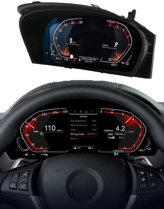 фото №12, Bmw e90 e91 e92 e93 2005-2013 цифровой спидометр приборы lcd digital приборная панель