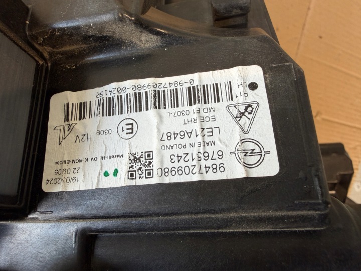 фото №11, Opel vivaro c zafira d рестайлінг 24- повний led фара ліва org eu 9847209980