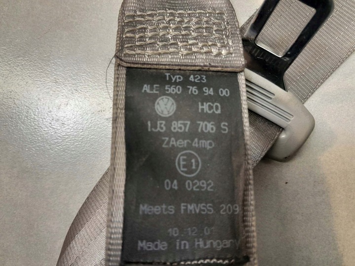 фото №9, Pas безопасности vw golf iv 1j3857706s