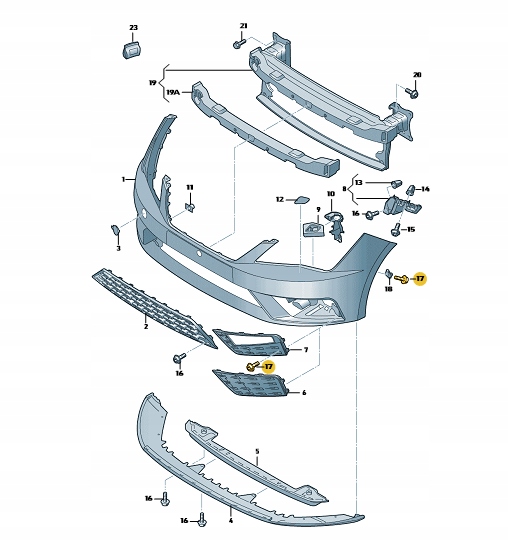 фото №1, Винт винт крепежная решётка бампера seat
