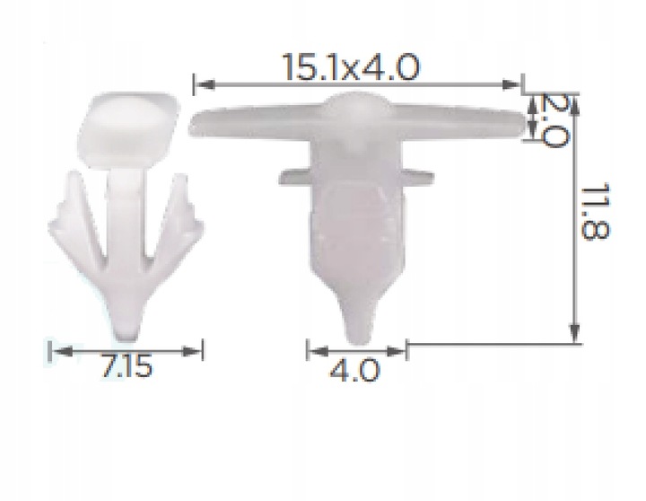 фото №3, 10x кліпса прокладки двері передніх vw t5 t6 7h0837485