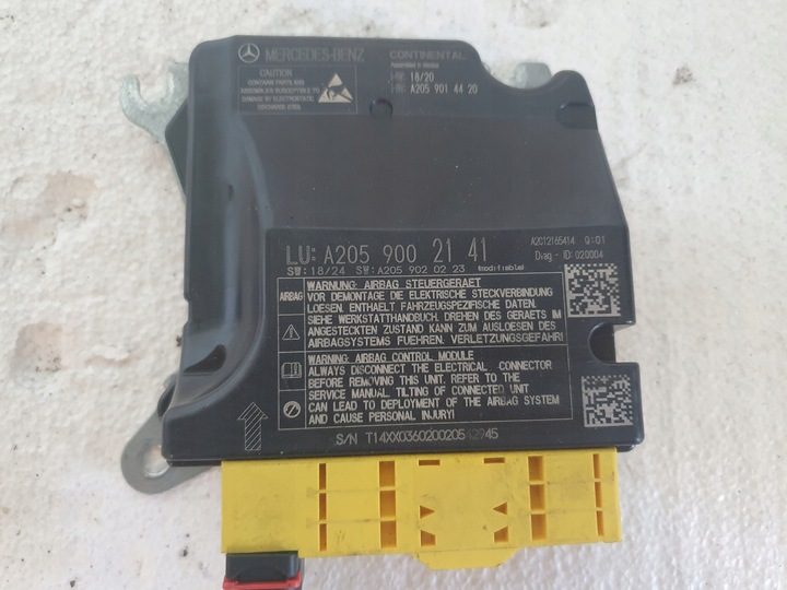 фото №1, Mercedes w205 c-klasa блок керування модуль подушка безпеки a2059002141 mercedes c-klasa