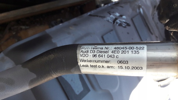 фото №15, 4e0201135 бак топлива audi a8 d3 s8