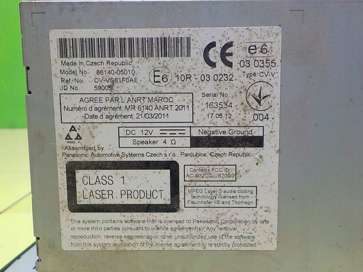 фото №6, Toyota avensis iii t27 рестайлинг i 1.8 b 12r радио cd 86140-05010