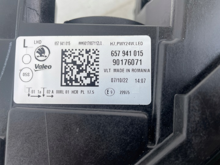 фото №6, Skoda scala лампа ліва led 657941015 оригінал європа