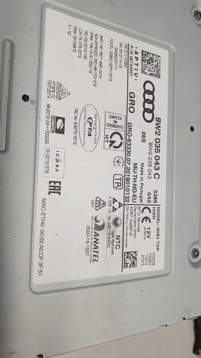 фото №9, Зчитувач мультимедіа mmi mib audi a4 a5 8w2035043c