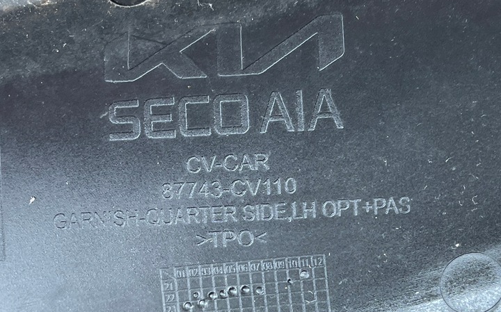 фото №9, B85 kia ev6 2021 - планка крыльев левый зад 87743-cv110