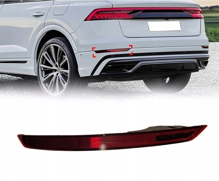 фото №1, Отражатель левый бампера заднего audi q8 sq8 2019-2022 oem: 4m8945701